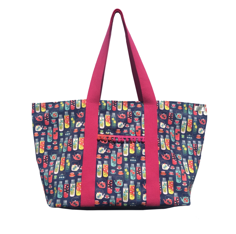 Keep Calm and Play the Fiddle Tote Shopping & Gym & Beach Bag 42cm X 38cm with Handles By Valentine Herty 